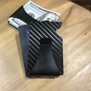 Carbon fiber money clip. Low profile wallet.